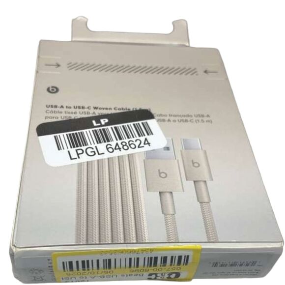 Genuine Beats USB‑C to USB‑A Woven Cable 1.5m – Surge Stone - Lot of 2- Box Wear - Picture 11 of 11